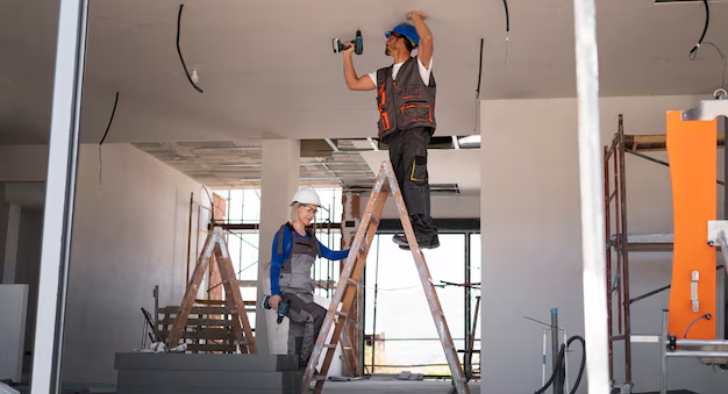 Renovation works Singapore including partition ceiling and masonry